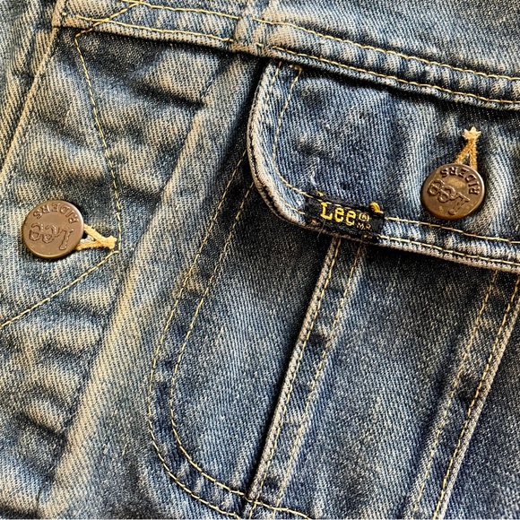 Vintage 1960s Lee Riders Sanforized 101-J Denim Jacket Harley Davidson Patch - Picture 4 of 11